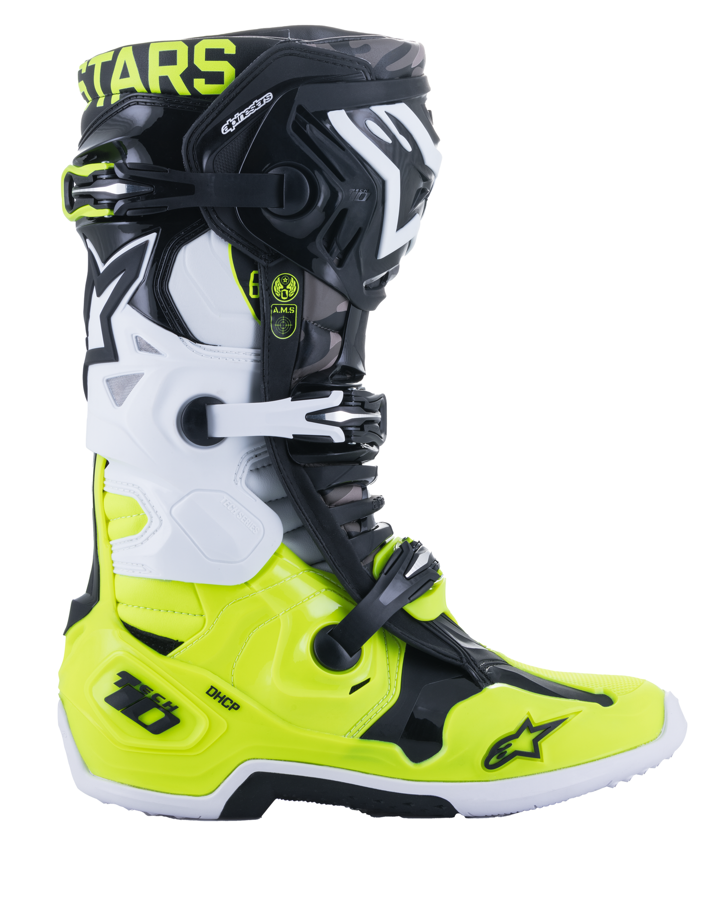 Tech 10 Boot Le Ams21 Black/Yellow Flou/White Sz 11
