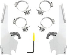 MEMPHIS SHADES Fats/Slim Windshield Trigger Lock Complete Mount Kit - Polished - XL MEK2054