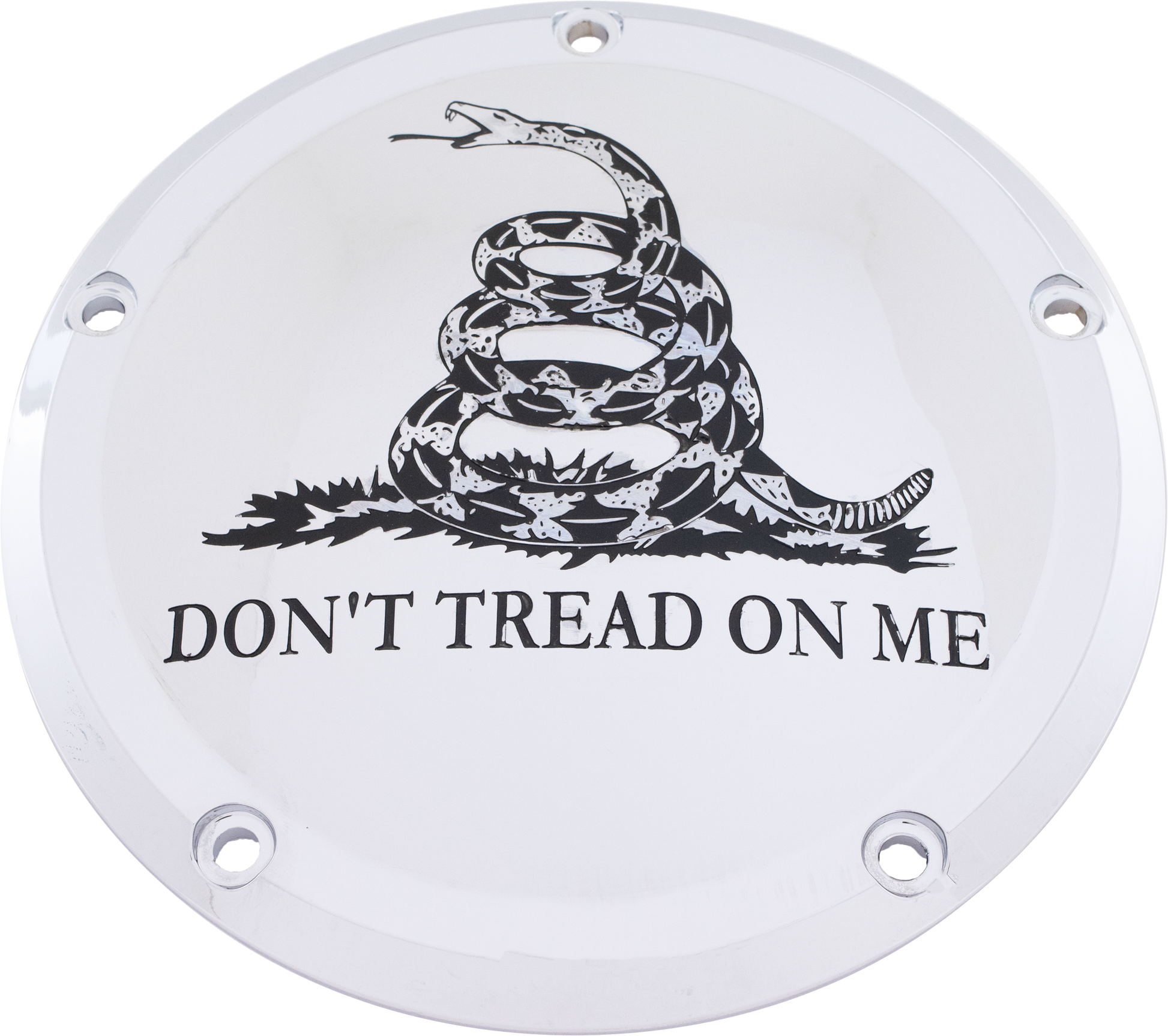 6   M8 Softail Derby Cover Don't Tread Chrome