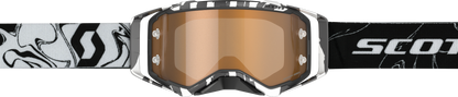 Prospect Goggle Mrbl Blk/ Wht W/Gold Chrome Amp Works