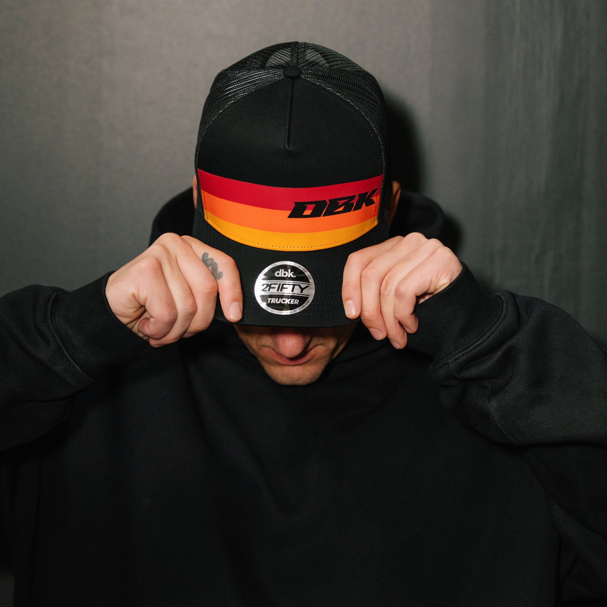 Sunday Stripe 2fifty Trucker Black Snapback Hat
