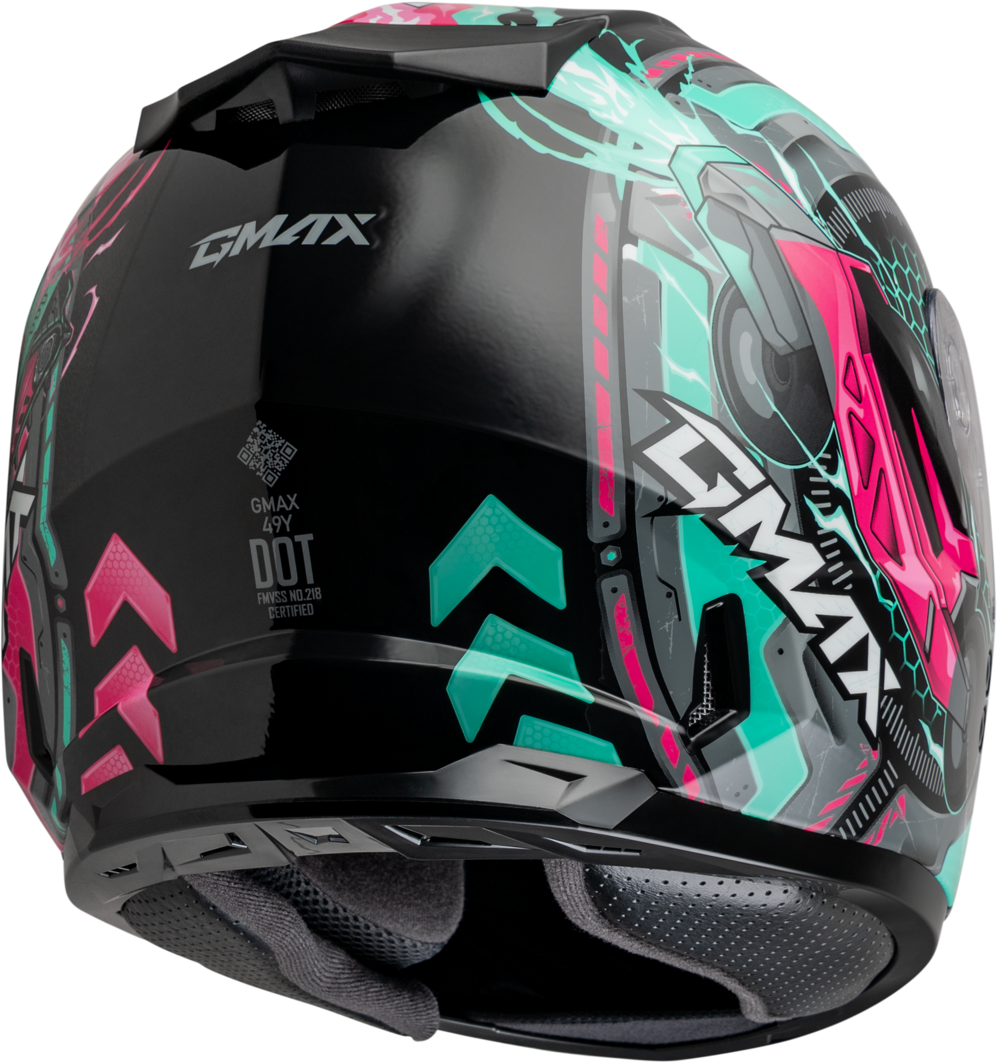 Gm 49y Charge Helmet Black/Pink/Aqua Yl