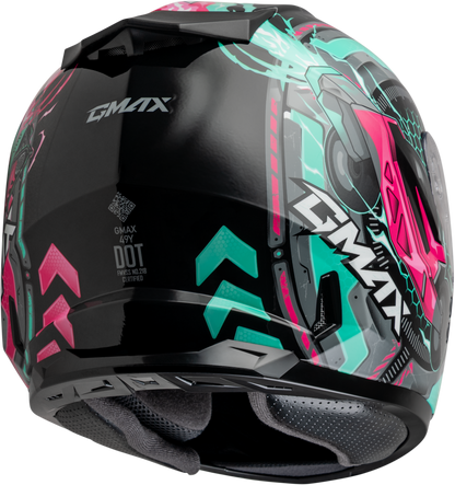 Gm 49y Charge Helmet Black/Pink/Aqua Yl