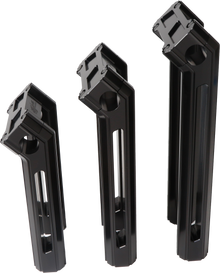 H/D Billet Risers 10" Black Kickback