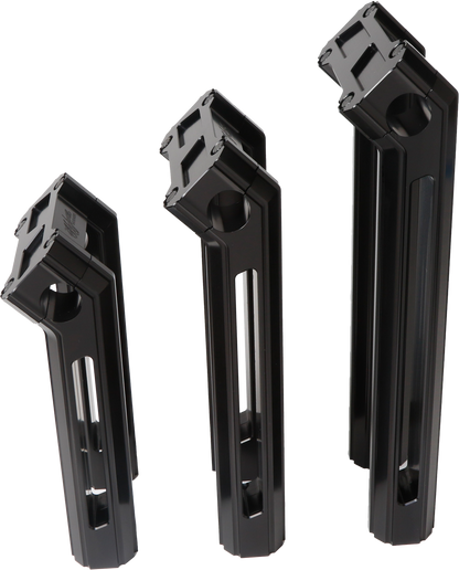 H/D Billet Risers 8" Black Kickback