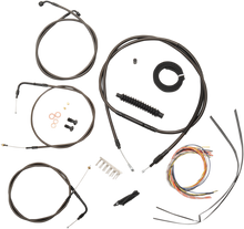 LA CHOPPERS Complete Midnight Braided Cable Kit - 12"-14" Handlebars - '00-'06 FXST LA-8130KT2-13M