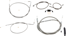 LA CHOPPERS Handlebar Cable/Brake Line Kit - 12" - 14" Ape Hanger Handlebars - Stainless Steel LA-8211KT-13