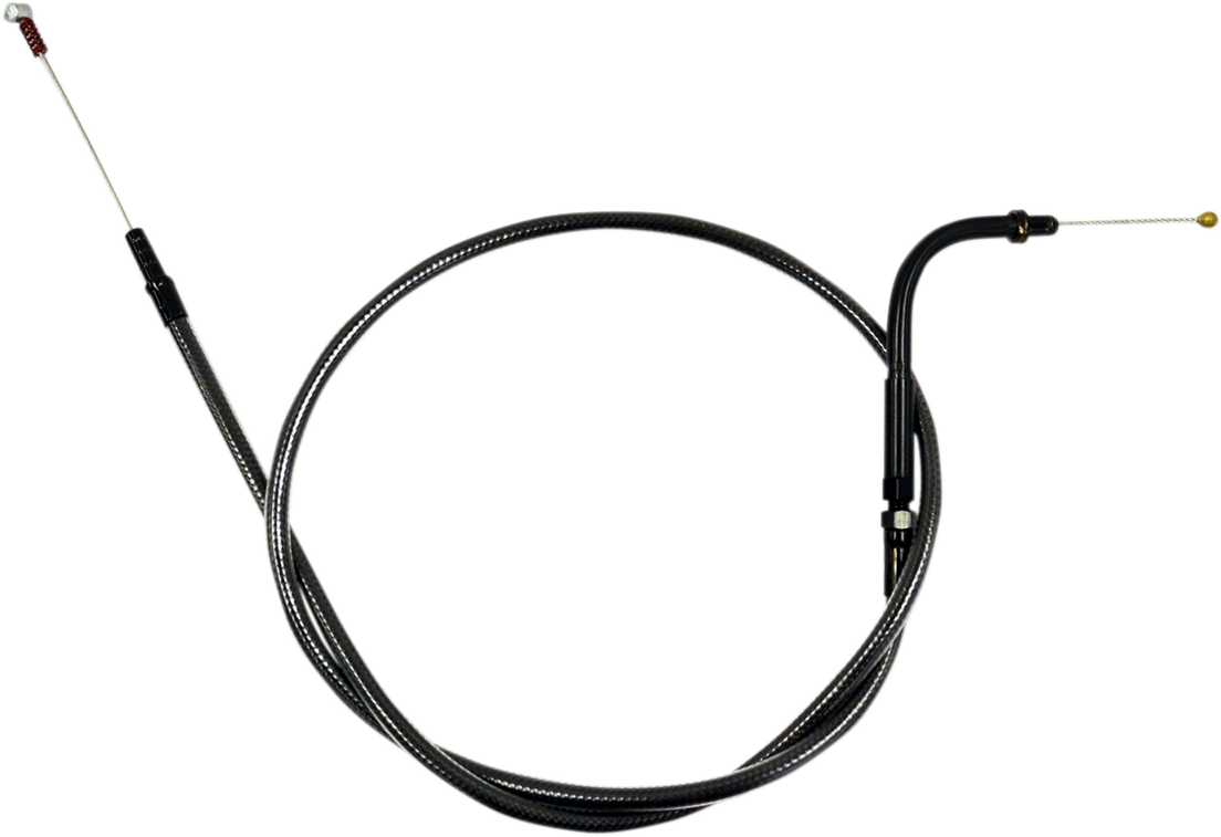 LA CHOPPERS Midnight Braided Handlebar Idle Cable - Mini - Touring LA-8005ID08M
