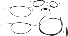 LA CHOPPERS Handlebar Cable/Brake Line Kit - 18" - 20" Ape Hanger Handlebars - Black Vinyl LA-8231KT-19B