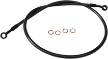 LA CHOPPERS Scout Complete Stainless Braided Handlebar Cable/Brake Line Kit - 12"-14" Handlebars - Midnight LA-8400KT-13M