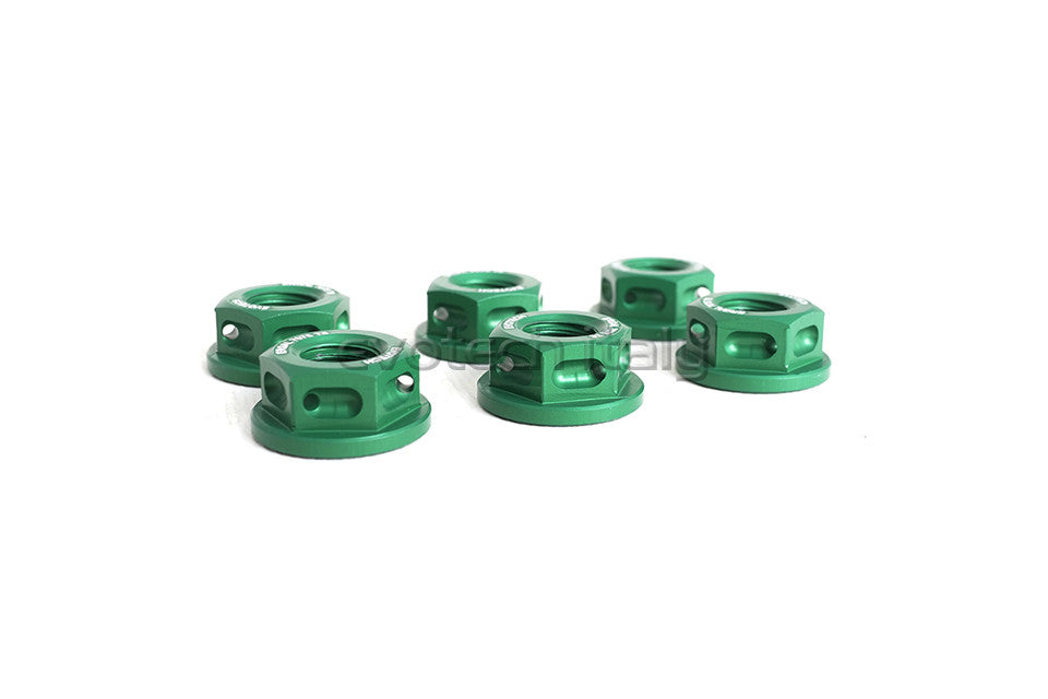 Evotech Srl Billet Aluminum Ring Gear Sprocket Nuts (set of 6) for Ducati and KTM - M8x1.25