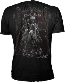 LETHAL THREAT Live Fast Reaper T-Shirt - Black - XL LT20855XL