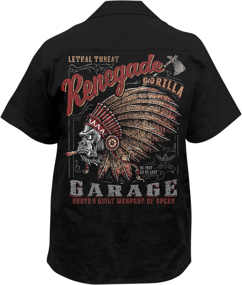 LETHAL THREAT Garage Gorilla Shirt - Black - Large HW50212L