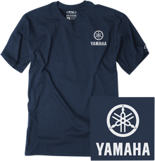 FACTORY EFFEX Yamaha Icon T-Shirt - Navy - Medium 24-87202