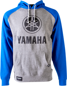 FACTORY EFFEX Yamaha Pullover Hoodie - Gray/Royal Blue - Medium 24-88202