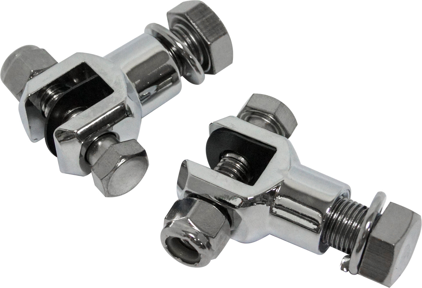 Footpeg Clevis Mounts Chrome 3/8" 24 Thread