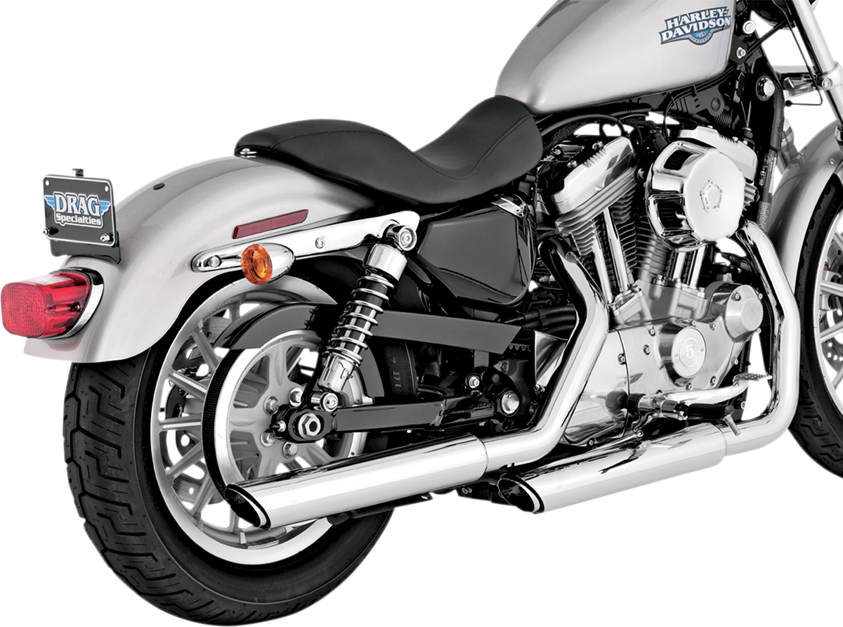 VANCE & HINES Twin Slash Mufflers - Chrome 16839