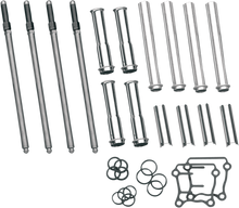S&S CYCLE Adjustable Pushrod Kit - Chrome Covers - Twin Cam '99-'17 93-5095