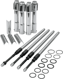S&S CYCLE Quickee Pushrod Kit with Chrome Covers - XL 930-0023