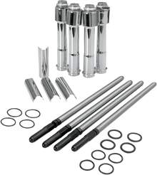 S&S CYCLE Adjustable Pushrod Kit - Chrome Covers - XL '91-'22 930-0024