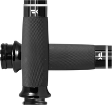 KHROME WERKS Turbine Grips - Custom Contour - TBW - Black 500120