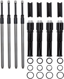S&S CYCLE Quickee Pushrod Kit with Gloss Black Covers - M8 930-0137