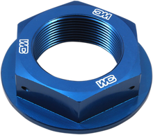 WORKS CONNECTION Steering Stem Nut - Blue - Yamaha 24-360