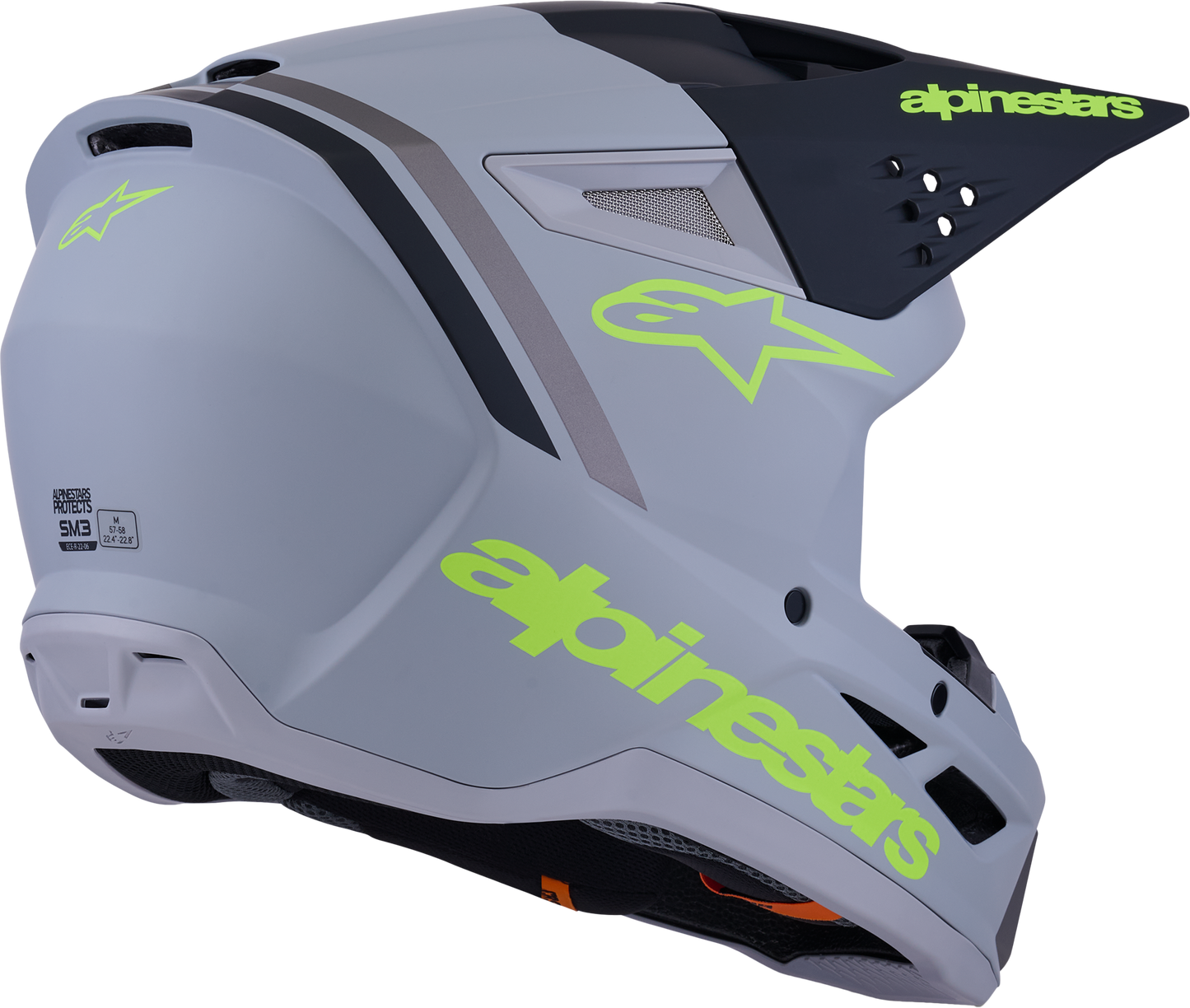 Sm3 Radium Helmet Gry/Blk/Ylw Fluo Matt Xl