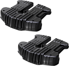 ROUGH CRAFTS Rocker Box Covers - Black - Grooved RC-610-000