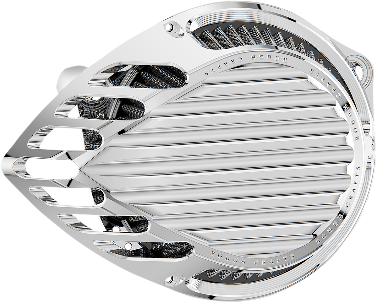 ROUGH CRAFTS Finned Air Cleaner - Chrome RC-600-004