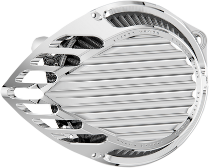 ROUGH CRAFTS Finned Air Cleaner - Chrome RC-600-007