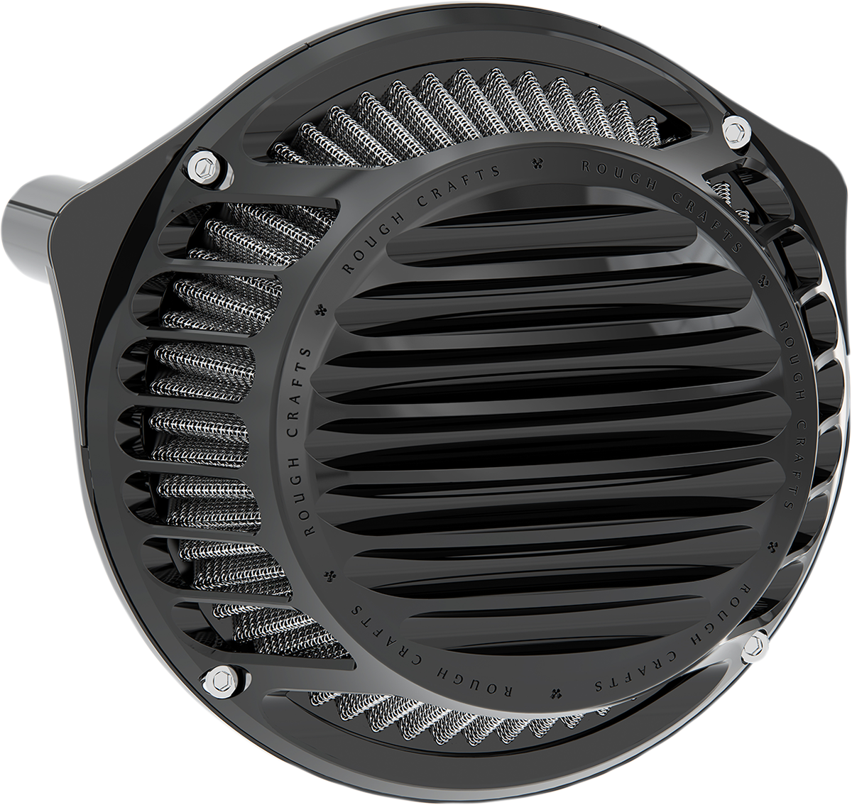 ROUGH CRAFTS Round Air Cleaner - Black RC-600-011