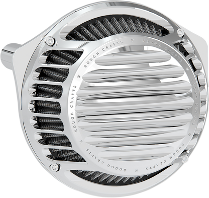 ROUGH CRAFTS Round Air Cleaner - Chrome RC-600-014
