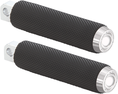 ROUGH CRAFTS Passenger Pegs - Chrome - Knurled RC-400-007