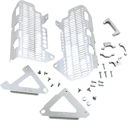 DEVOL Radiator Guards - Brushed Aluminum - Honda 0101-1212