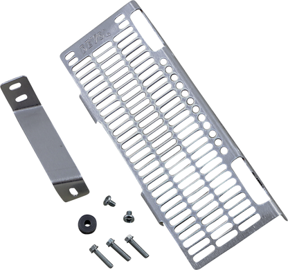 DEVOL Radiator Guard - Brushed Aluminum - Suzuki 0101-4501