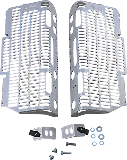 DEVOL Radiator Guards - Brushed Aluminum - Yamaha 0101-5505