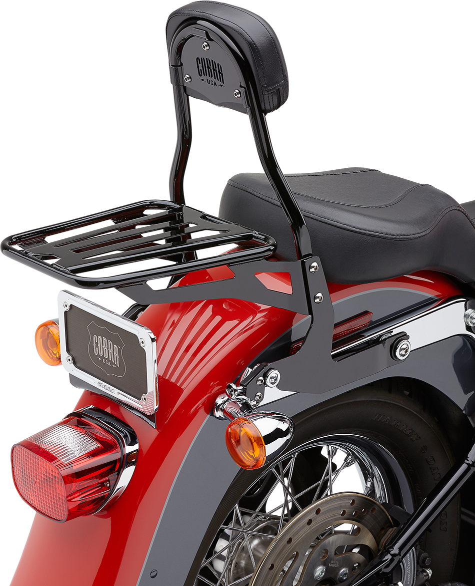 COBRA Backrest Kit - 14" - Black - Softail 602-2001B