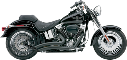 COBRA Speedster Swept Short Exhaust - Black - '12-'17 Softail 6225B
