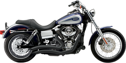 COBRA Speedster Swept Short Exhaust - Black - '06-'11 Dyna 6227B