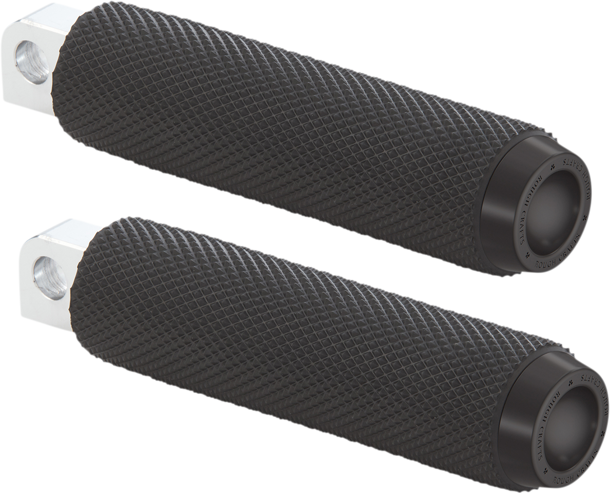 ROUGH CRAFTS Foot Pegs - Male Mount - Knurled - Black RC-400-000