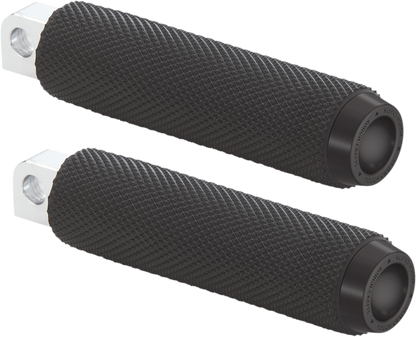 ROUGH CRAFTS Foot Pegs - Male Mount - Knurled - Black RC-400-000