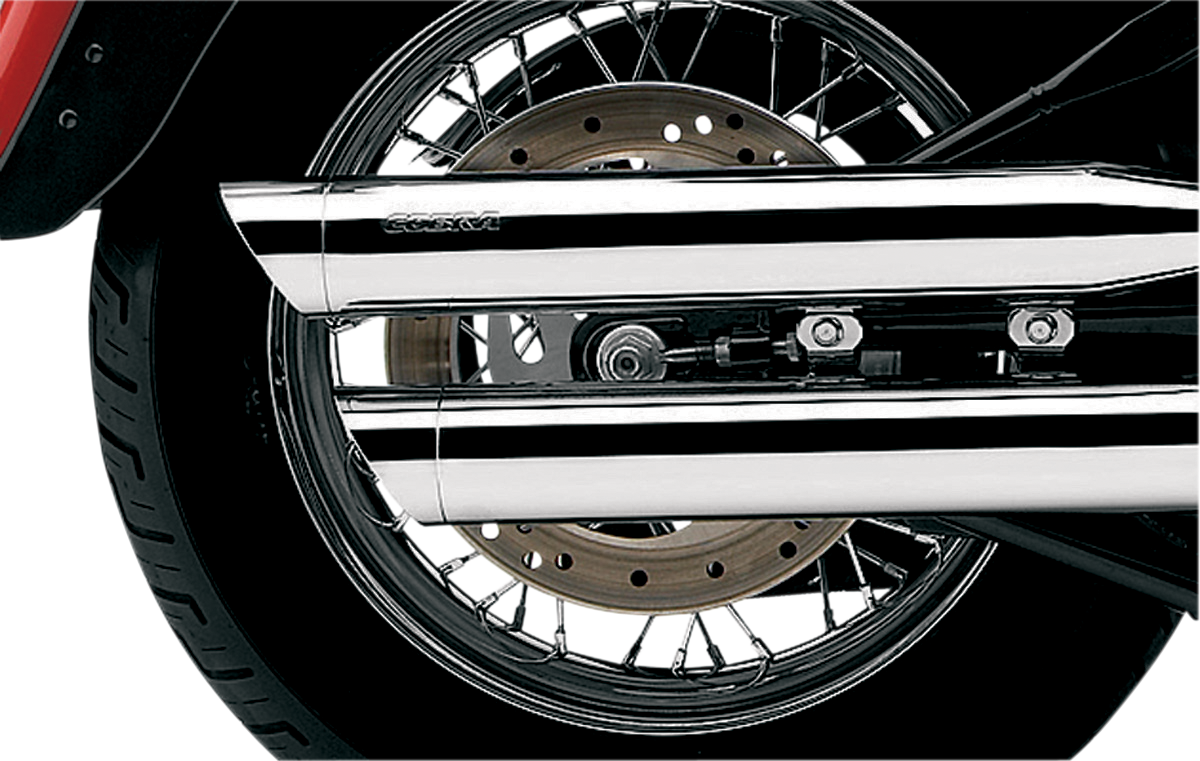 COBRA 3" Slip-On Mufflers - Chrome - '07-'17 FLSTF 6001