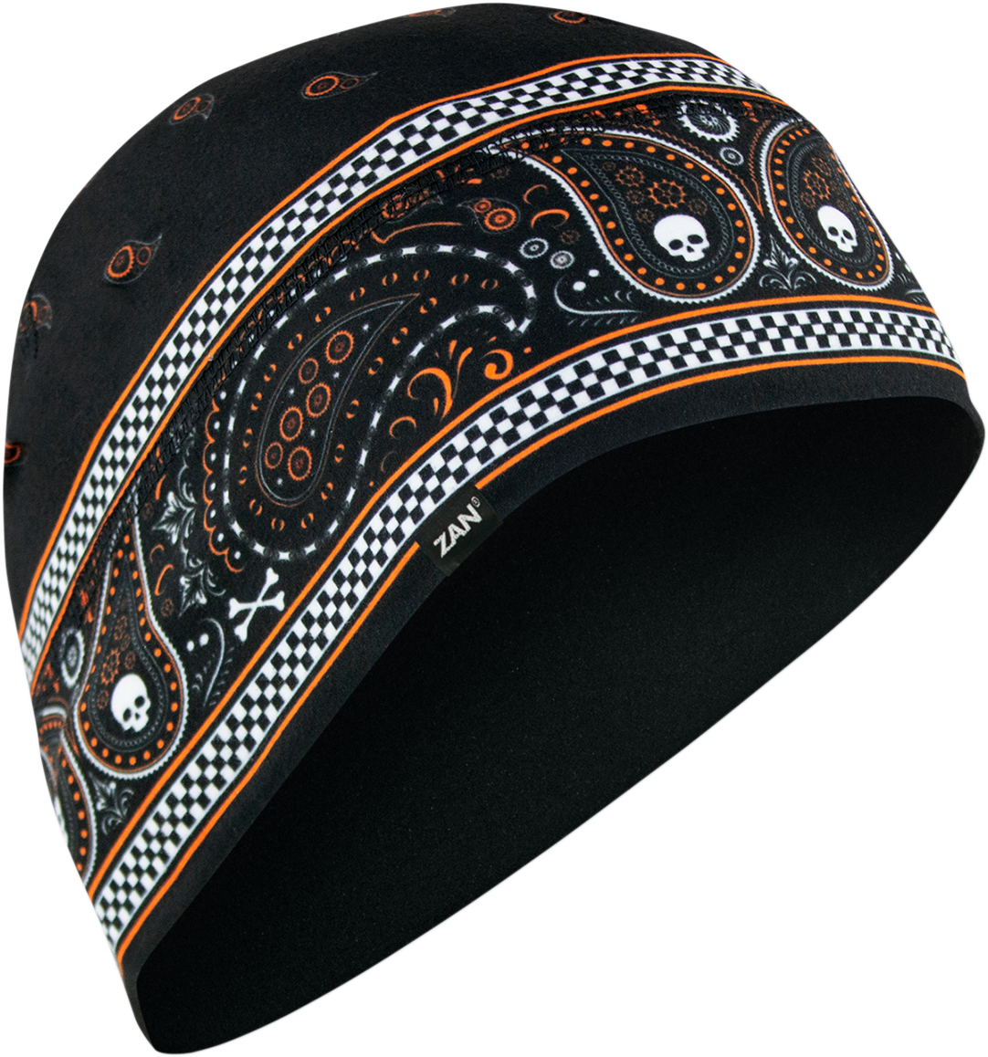 ZAN HEADGEAR SportFlex® Beanie - Black/Orange Classic Bandanna WHLL197
