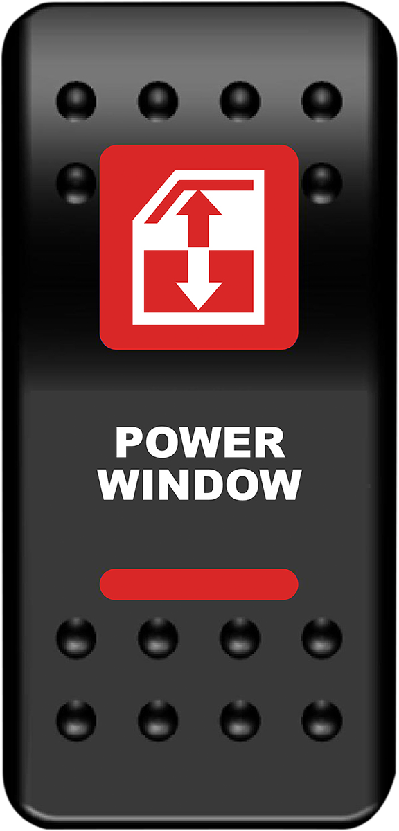 MOOSE OFFROAD Rocker Switch - Power Window - Red WIN-PWR-R