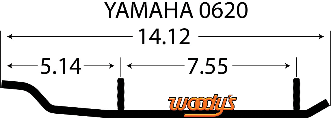 WOODY'S Mini Sled Runner - Standard - Yamaha RUY-0620
