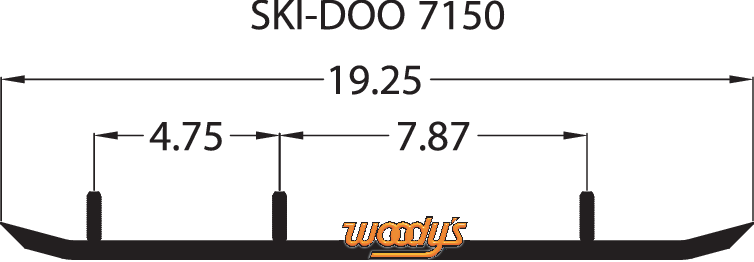WOODY'S Extender Trail III™ Flat-Top® Runner - Ski-Doo ESD3-7150