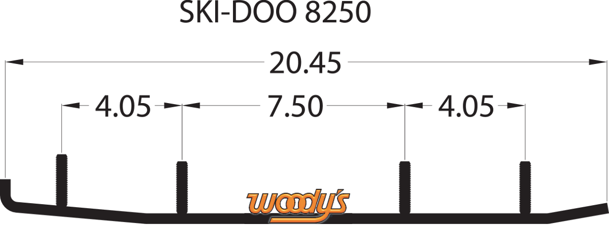 WOODY'S Extender Trail III™ Flat-Top® Runner - Ski-Doo ESD3-8250