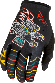Youth Lite Americana Gloves Black/Red/Gold Yl