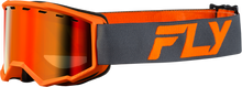 Yth Focus Snow Goggle Char/Org W/ Red Mirror/Amber Lens